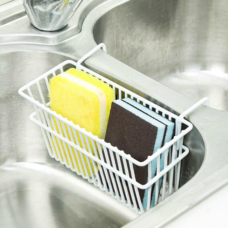 Sink iron drain basket storage hanging basket creative kitchen filter water shelf pool cleaning product rack