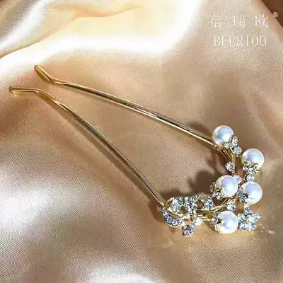 Seven-tooth hair insert Korean burning Phoenix metal U-shaped hairpin hairpin hairpin hair accessory simple hairpin