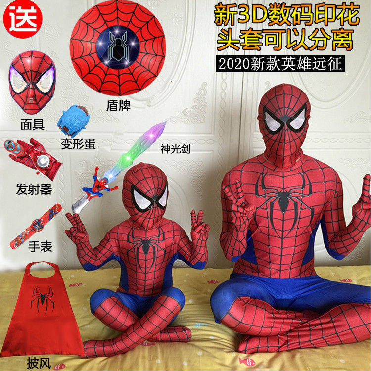 Spider man clothes children with a tight fit hero Expeditions Iron Man Men's suit Christmas Halloween genuine
