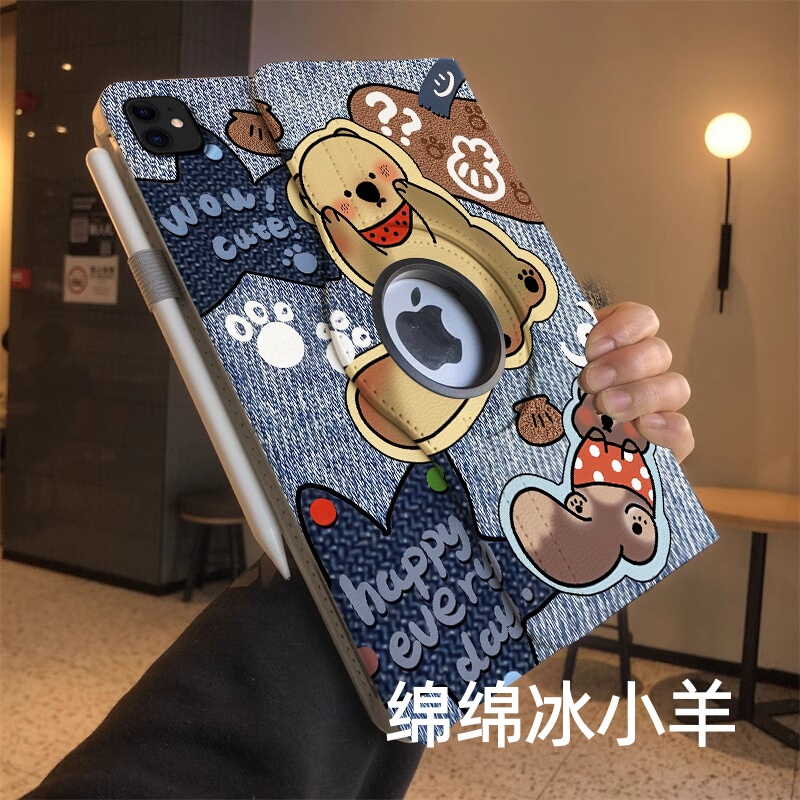Shell Otter 2025 New Model 360-Degree Rotating Stand Suitable for iPad Air6 Protective Case Pro11/ 13inch Apple 10.9inch Mini4 Tablet Case 10.2inch Anti-Fall Leather Case Air4/3 Hard Case