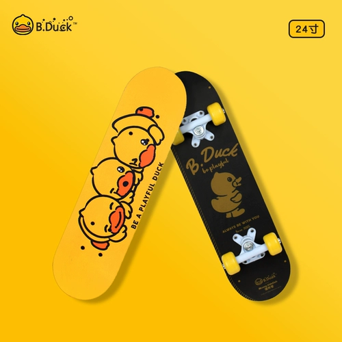 B.Duck, детский скейтборд с двумя изогнутыми концами на четырех колесах для начинающих