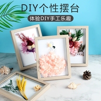 Mothers Day gift dry flower frame diy creative gift children hand diy photo frame painted flower dry flower material