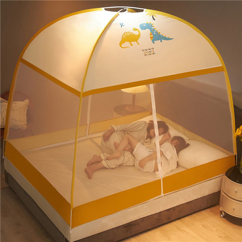 2021 Mongolian net is free to install 1 8m household 1 5 m bed anti - fall children 1 2 foldable encrypted dorm