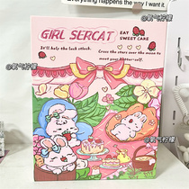 Original super cute picnic bunny A5 card album cartoon loose-leaf hard case 3-inch polaroid photo album star chasing album storage