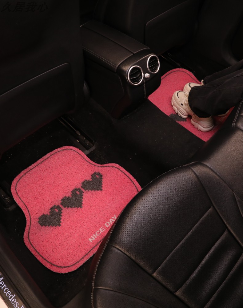 Car Floor Mats for the Back Seat, Non-Slip, Cute Silk Loop Style, Durable, Customizable, New Model for Car Interior