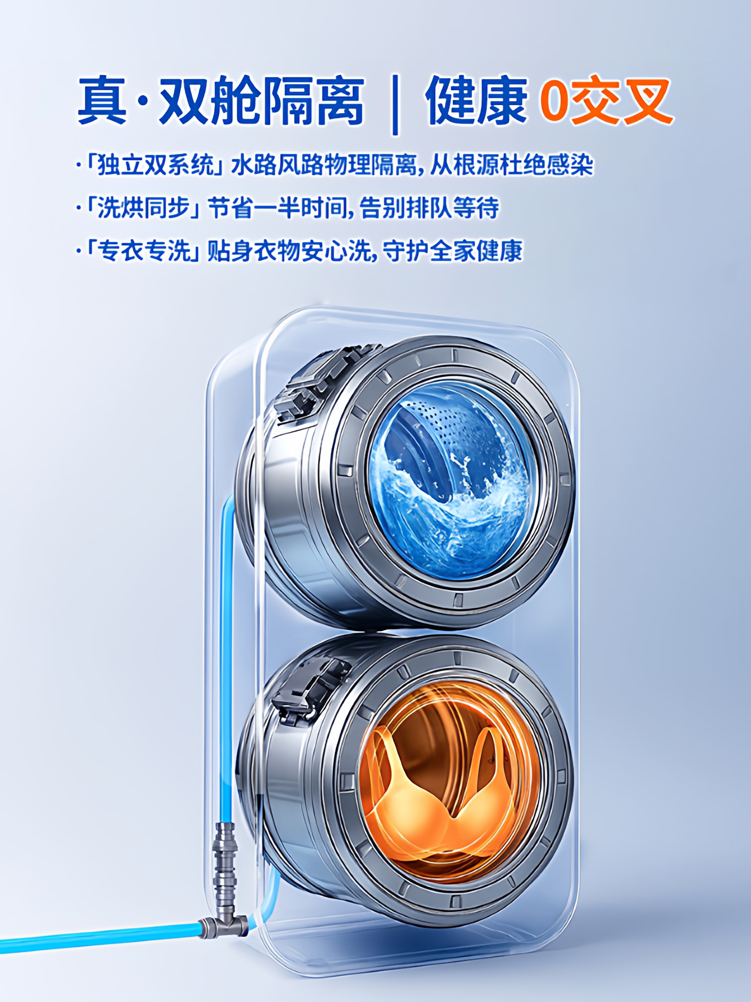 Dr. Li's Double-Cylinder Drum Washing Machine for Underwear, Wall-Mounted Mini Washing Machine, Fully Automatic Small Washing and Drying Machine