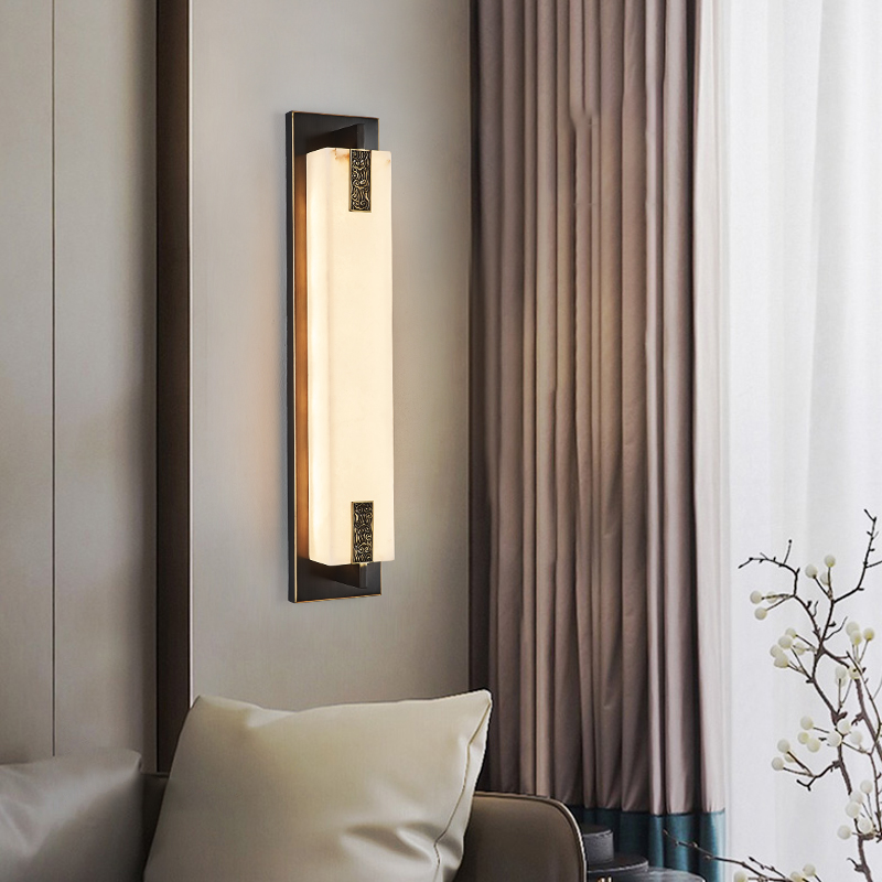 New Chinese Wall Lights Lightroom TV Background Wall Bedroom Bedhead Avenue All-copper Nebulospheric Retro Chinese Ferry Light