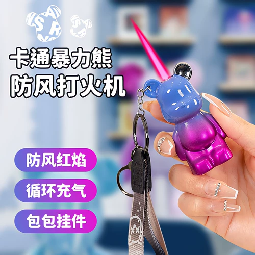 Брелок, ветрозащитная маленькая мультяшная зажигалка