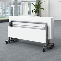 Training institute with wheel desk folding meeting table training table and chairs strip table long table foldable moving table