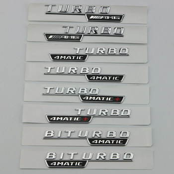 Suitable for Mercedes-Benz Amg Turbo 4Matic Biturbo 4Matic+ Fender Side Emblem Car Logo Sticker