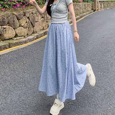 Maternity Pants for Summer, Thin Style for Outerwear, 2026 New Model, Polka Dot Skirt-Pants for Pregnant Women, No Belly Support, Drawstring Wide-Leg — 3