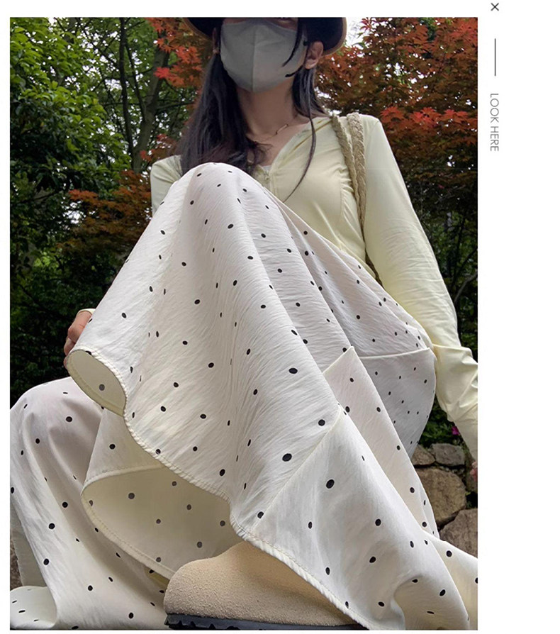 孕妇裤夏季薄款外穿2026年新款孕妇波点裤裙无托腹抽绳阔腿裤夏装 — 14
