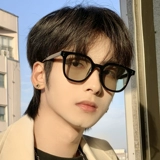 Прозрачные брендовые ретро солнцезащитные очки, в корейском стиле, изысканный стиль, популярно в интернете, по фигуре