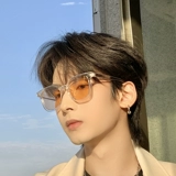 Прозрачные брендовые ретро солнцезащитные очки, в корейском стиле, изысканный стиль, популярно в интернете, по фигуре