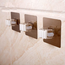 Mop rack free of punching mop clips Mop Rack Containing Shelf Toilet Shelve Sweep The Mop Hook Hung Tug