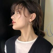 Earrings Circle Hitch Earrings 2021 Tide Korea Temperament Earrings Female Minimalist Earrings Sensation Net Red Earring Goddess Tide