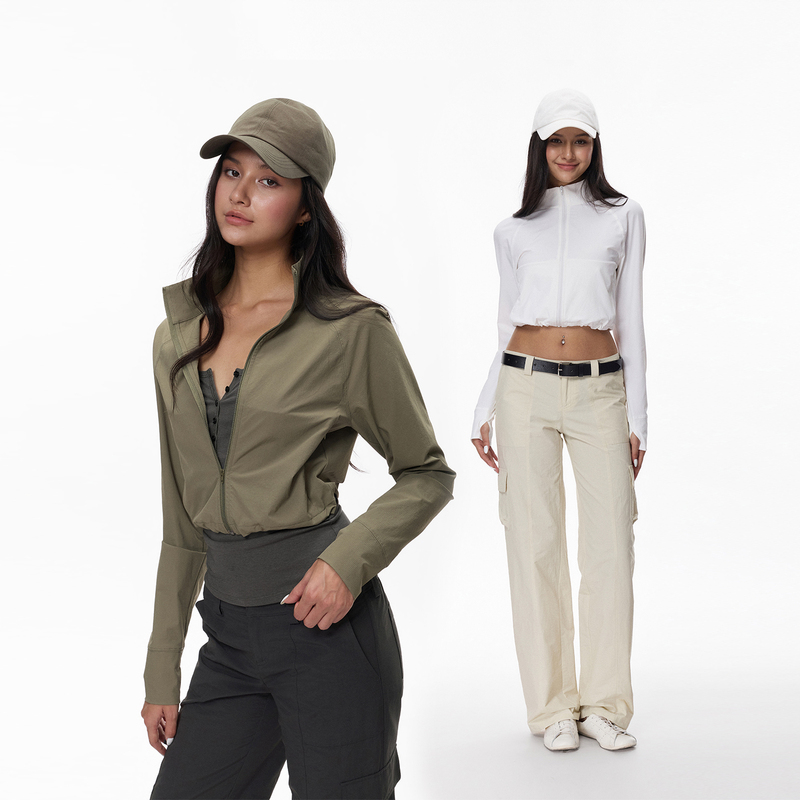 Jim Kennet Stand-Up Collar Raglan Sleeve Lightweight and Cool Short Sun Protection Jacket Jim Kennet Stand-Up Collar Raglan Sleeve Lightweight and Cool Short Sun Protection Jacket