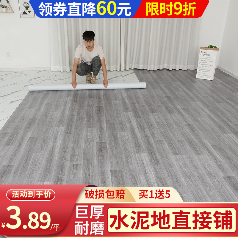 Carpet bedroom room household cement floor directly paved waterproof moisture-proof mildew plastic floor mat living room large area fully paved