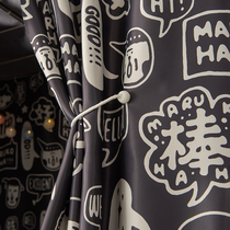 Student Dormitory Bed Curtain with male sleeping room Strong shading thickened Lower paved female day Department Cartoon Bed Tent Boys Shelter Curtains