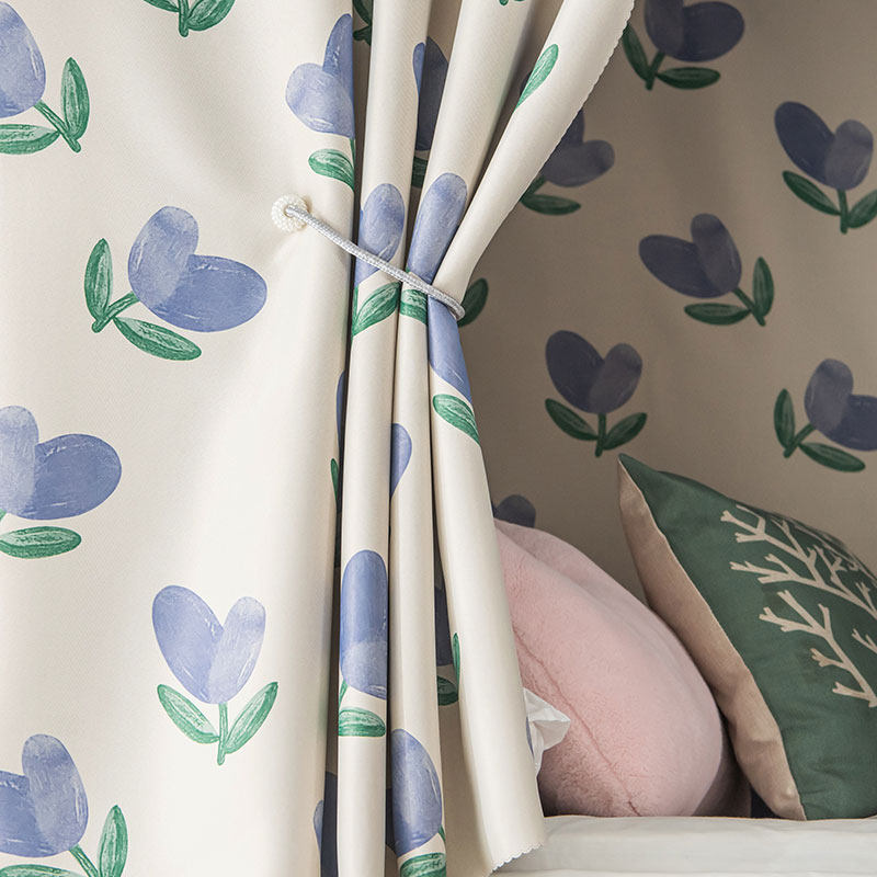 Dormitory bed curtain thickened shading upper bunk student dormitory lower bunk female curtain curtain lower table to block girl curtain cloth