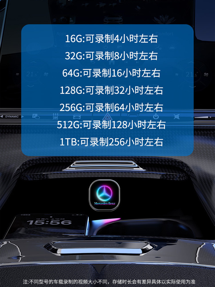 Mercedes-Benz Driving Recorder USB Flash Drive Is Suitable for E300L C260L Glc300L Special Type-C Car USB Flash Drive