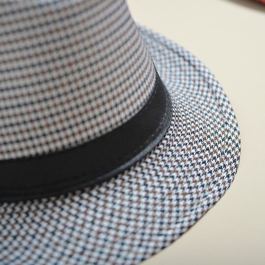 Hats for men with suits, cotton and linen fabrics, Panama solid color hats, sun hats for men, British jazz hats for women