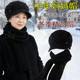 New Style Mom Hat for Middle-Aged and Elderly People, Warm Hat and Scarf All-In-One, Thickened for Warmth and Cold Protection, Grandma Hat, Beret for Women