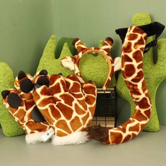 Animal Paw Gloves Big Tiger Claw Small Tiger Plush Large Size White Tiger Panda Palm Doll Cloth Toy Funny