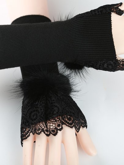 Sweater Fake Sleeves Cashmere Arm Warmers Women's Arm Protection Cuffs Spliced Cold-Proof Long Warm Autumn and Winter Mom Style