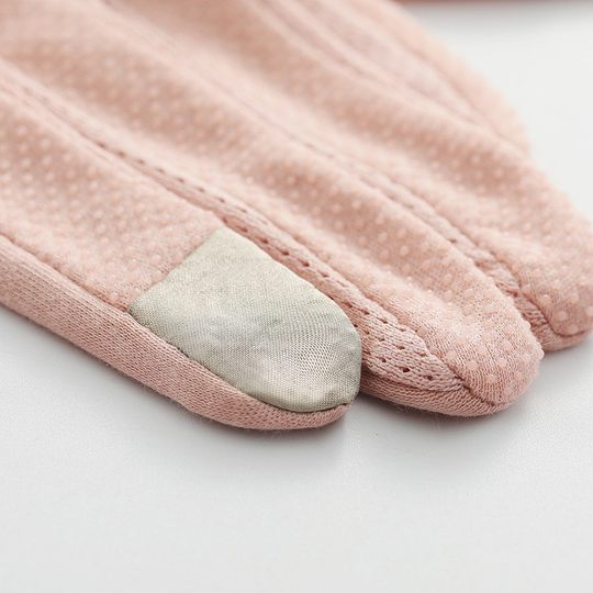 Thin Gloves for Women, Black, Breathable for Sleeping at Night and Driving, Spring and Summer Five-Finger Gloves, Thin Pure Cotton Short Style, Protective