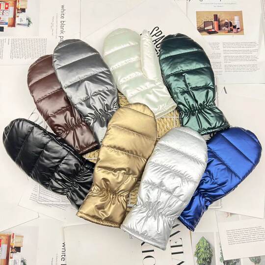 Down Gloves for Men, Mittens, Fingerless Gloves, Outdoor Sports, Skiing, Women's Style, Fashionable and Simple