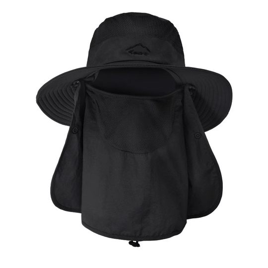 Summer desert anti-sand sports children's mask with large brim sunshade full face hat mask outdoor hiking mask breathable