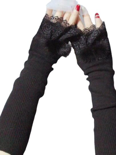 Sweater Fake Sleeves Cashmere Arm Warmers Women's Arm Protection Cuffs Spliced Cold-Proof Long Warm Autumn and Winter Mom Style