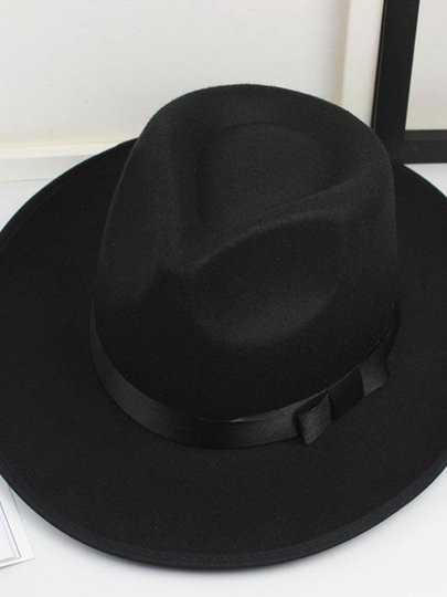 High-Top Hat Shanghai Beach Xu Wenqiang Retro Black Wide-Brimmed British Jazz Hat for Men, Women, and Children Performance Hat Trendy