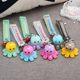 Cute and Creative Acrylic Octopus Pendant for Backpacks, Glowing Cartoon Octopus Figurine, Couple Car Keychain