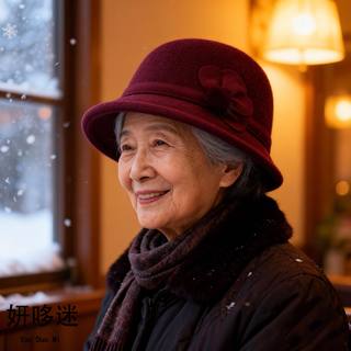 Mom's Autumn and Winter Fisherman Hat for Women, Middle-Aged and Elderly Women's Stylish Rolled-Brimmed Bucket Hat, Windproof and Warm, New