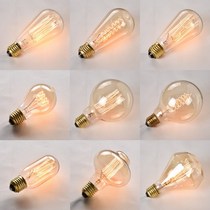 New Edison bulb retro tungsten lamp E27 screw mouth creative art personality LED incandescent lamp E14 warm light