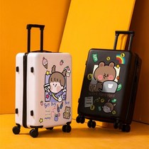 New suitcase schoolgirl Korean version password pull bar case suitcase Suitcase High Face Value Trendy Large Capacity