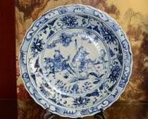 The Hui Poly] Pure Yuan Qinghua Tutu porcelain hand-painted General swinging pan Qinghua Porcelain Hunting Jingdezhen