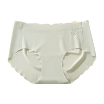 Catman underwear womens ice silk seamless 2024 new pure cotton antibacterial crotch mid-waist breathable Japanese girls briefs