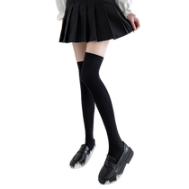 Catman black socks womens mid-calf socks spring and autumn long ins trendy over-the-knee socks jk calf socks pressure summer
