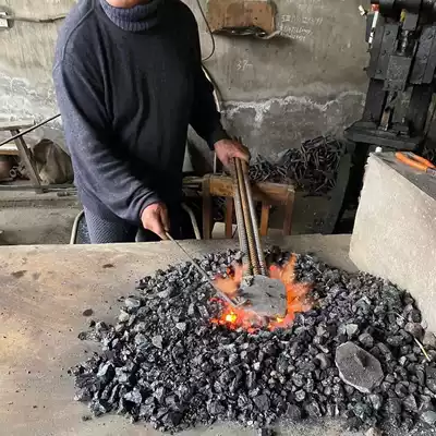 Pure hand forged crowbar site woodworking demolition crowbar rebar rebar 7-shaped rebar demolition Special