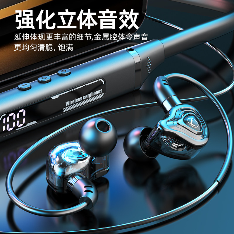 Berlin Sound Bluetooth Headphones 2025 New Model Wireless Neckband In-Ear Sports Running Noise-Canceling Long Battery Life