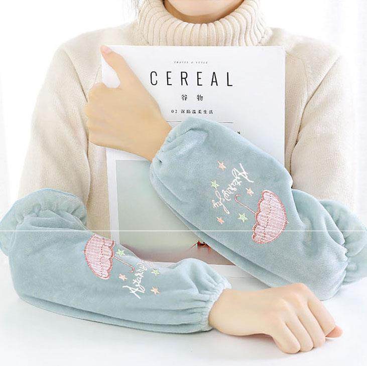 With down jacket sleeves new 2021 cotton adult female Korean plush sleeves winter ladies fashion sleeve head