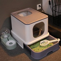 Drawer-type cat litter box fully enclosed cat toilet anti-splash cage extra-large extra-large top-entry odor barrier for kittens