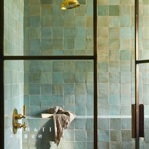 Retro zellige Moroccan handmade brick toilet kitchen wall brick bar Bench Tooling Coffee Hall Styling Wall Brick