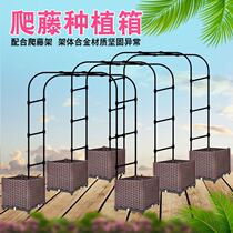 Planting box climbing rattan frame mesh arched flower holder silk melon rack Cucumber Rack plant climbing frame with shelf plant shelf