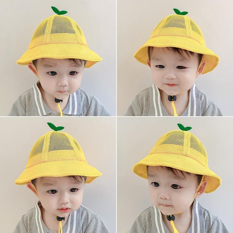 Baby Hat Men Bao Summer Baby Hat Mesh Fisherman Hat Cute Sunscreen Sunhat Infant Thin pelvic hat