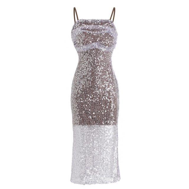 Chic high-end sparkling sequins birthday dress