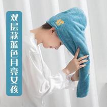 Dry hair cap thickened turban long hair cute shower cap dry hair towel non-shedding absorbent quick-drying hair towel for women